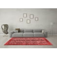 thumbnail image 3 of Ahgly Company Indoor Square Abstract Red Modern Area Rugs, 4' Square, 3 of 4