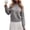Gray, variant on TGSLY Women's Heart Embroidered Sweater Soft Casual Crew Neck Puff Long Sleeve Knit Tops Relaxed Dressy Solid Color Fall Cropped Pullovers L