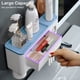 thumbnail image 5 of Soporte para cepillo de dientes montado en la pared, dispensador automático de pasta de dientes con exprimidor, 5 of 5