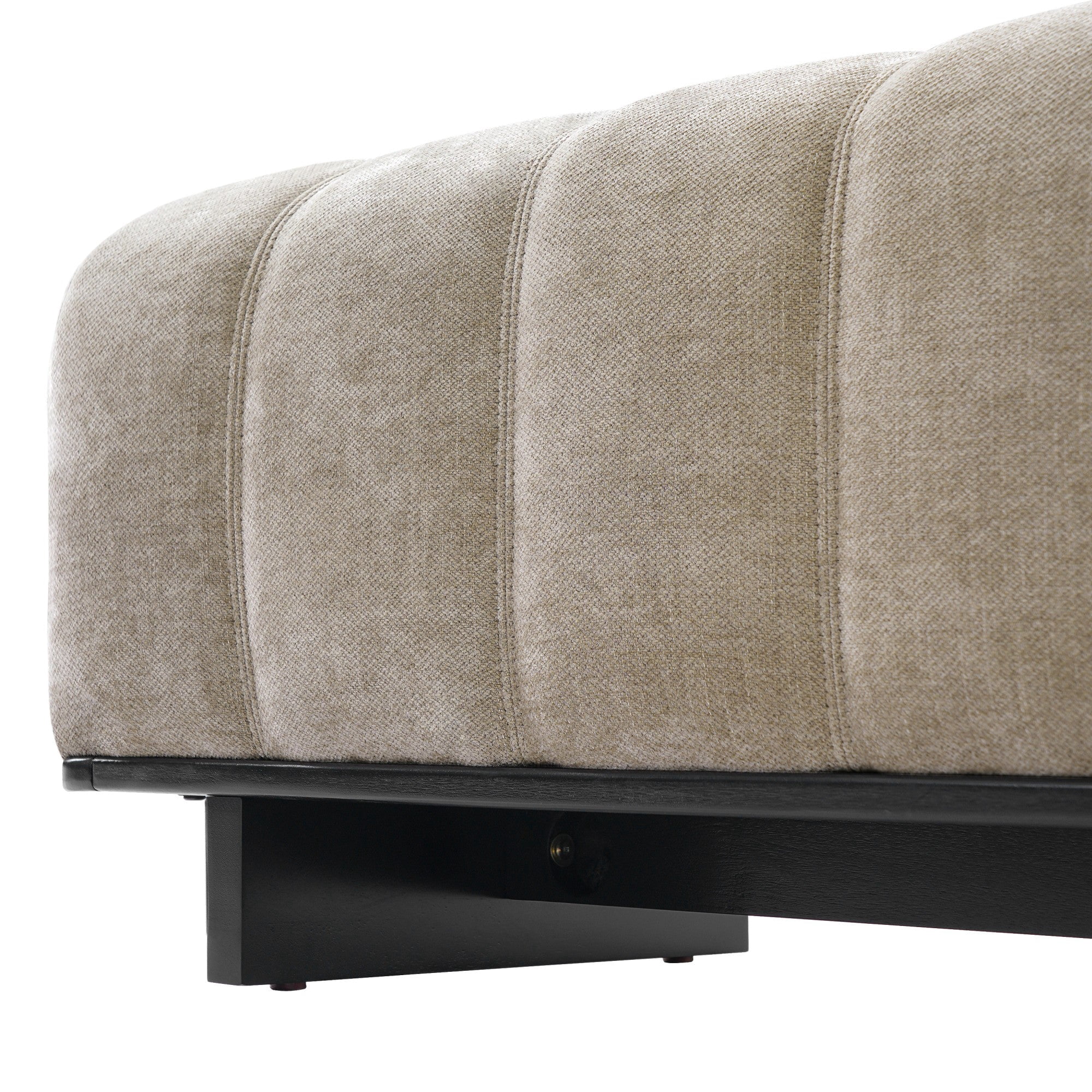 Sailvan 63" Indoor Dining Bench Upholstered Bench with Wood Legs - Modern Seating for Dining Room,Entryway & Mudroom Oatmeal