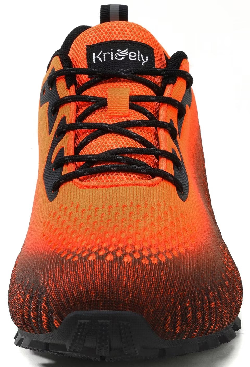 Kricely Men's Trail Running Shoes Fashion Hiking Sneakers for Men Camo Tennis Cross Training Shoe Mens Casual Outdoor Walking Footwear Orange Size 9.5