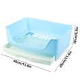 Rabbit Pet Litter Box Tray,Large Size Rabbit Litter Box with Removable ...