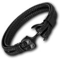 thumbnail image 1 of Pulsera de ancla para hombre hecha de cuero genuino trenzado de alta calidad., 1 of 5