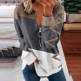 thumbnail image 2 of BLVB Women's Casual Long Sleeve Half Zipper Sweatshirt Loose Ladies Fall Loose Oversized Pullover Tops, 2 of 5
