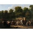 thumbnail image 3 of Louis Léopold Boilly 14x11 Black Modern Framed Museum Art Print Titled - Distribution of Wine and Edibles at the Champs-Elysees, on the Occasion of the King's Day. (1822), 3 of 5