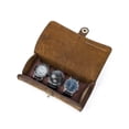 thumbnail image 3 of Minnieouse Bolsa de reloj con 3 ranuras para hombre, caja de almacenamiento exquisita, antideslizante, segura, a la moda, Vintage Relojes Café Minnieouse AP016592-01, 3 of 6