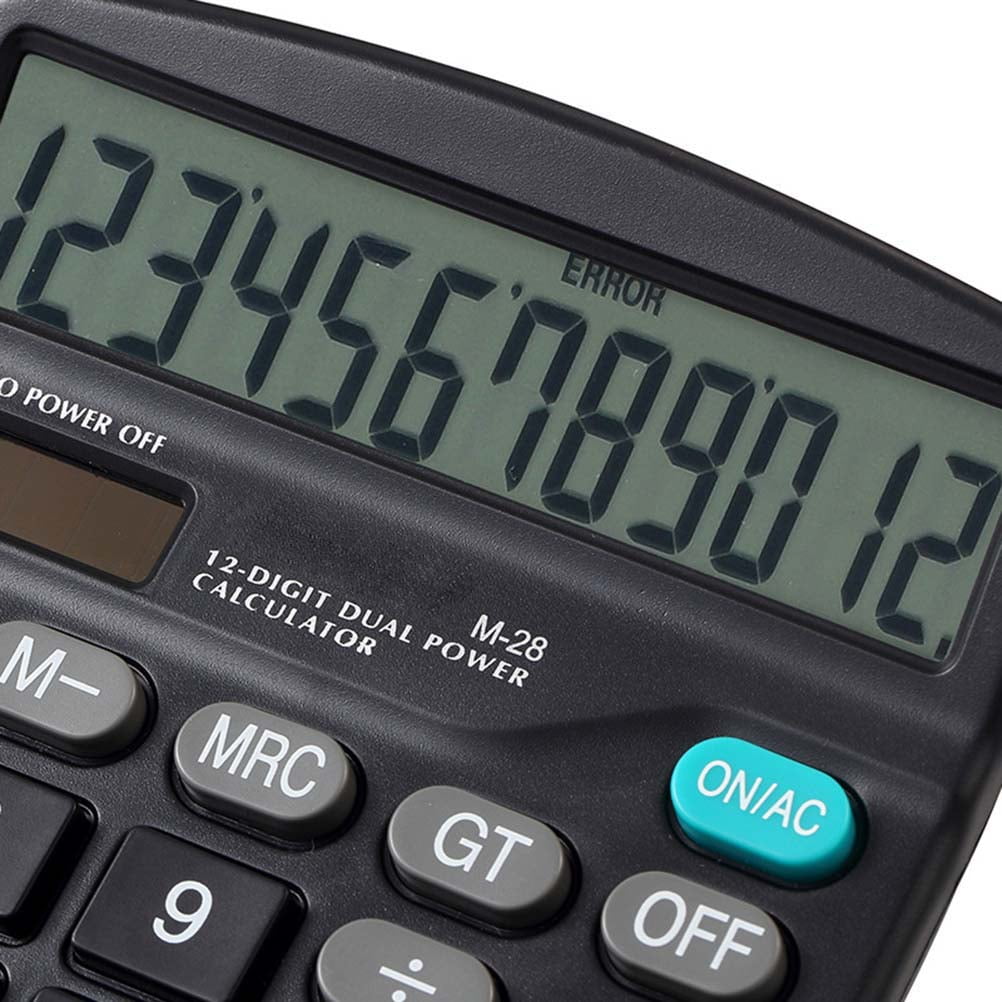 12 Digit Dual Power Basic Calculator Handheld Desktop Calculator With Large LCD Display Big Sensitive Button Walmart