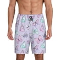 thumbnail image 3 of Lsque Purple Butterfly Mens Sleep Pajama Shorts,Short Pajama Pants, Cotton Ultra-Soft Knit-4X-Large, 3 of 9