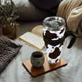 thumbnail image 3 of Cow Print Tumbler, 40 Oz Tumbler with Handle and Straw, Cute Cow Print Cup/Coffee Mug/Travel Mug, Brown Cow Print Stuff/Decor, Fun Cow Gifts for Cow Lovers Women, 40 Oz Stainless Steel Tumbler Cow, 3 of 6