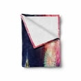 thumbnail image 2 of City Soft Flannel Fleece Blanket, Colorful Image of Fireworks in the Sky over Business District Ho Chi Minh in Vietnam, Cozy Plush for Indoor and Outdoor Use, 50" x 60", Multicolor, by Ambesonne, 2 of 6