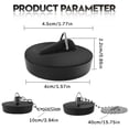 thumbnail image 3 of Heat-Resistant Rubber Kitchen Sink Drain Stopper, Universal Fit Plug with Stainless Steel Hook, Leak Proof Multi-Purpose Stopper for Bathroom Tub, By Preplabs, 3 of 4