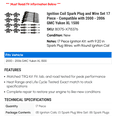 thumbnail image 2 of Ignition Coil Spark Plug and Wire Set 17 Piece - Compatible with 2000 - 2006 GMC Yukon XL 1500 2001 2002 2003 2004 2005, 2 of 2