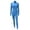 Blue, variant on Flare Leg Jumpsuits for Women, Women's Fashionable Solid Color Elastic High Neck Zipper Embroidered Tight Fitting Jumpsuit for Spring Autumn Seasons M White