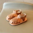 thumbnail image 3 of Bixock Toddler Girls Sandals Kids Shoes Girls Woven Cut Out Closed Toe Sandals Soft Sole Princess Casual Beach Summer Shoes 6Months-7Years, 3 of 7