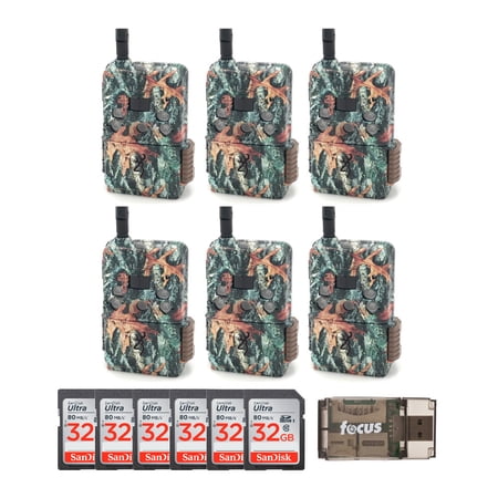 Browning Defender Pro Scout Cellular Trail Camera (6-Pack) w/ SD Cards Bundle