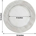 thumbnail image 3 of 13" Charger Plates - Set of 24 - White with Lace Embossed Rim Plastic Chargers, Rustic Modern Disposable Round Acrylic Serving Trays For Dinner Wedding Party Events, 3 of 17