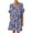 Dark Blue Womens Summer Dress, variant on USSUMA Short Sleeve Sundresses for Women Floral Print Short Mini Beach Party Dresses Bohemian Tunic Aline Swing Sun Dresses Women's Summer Casual V-Neck Dress Wedding Guest
