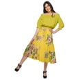 thumbnail image 2 of Moomaya Flared Skirts For Women Below Knee Length Casual Wear Summer Clothing, 2 of 5
