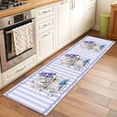 thumbnail image 3 of Easter 2'x6' Runner Rug, Spring Rabbit Watercolor Flowers Purple Stripes Washable Non-Slip Area Rugs for Hallway Kitchen Floor Bedroom Entryway, StainResistant Laundry Carpet Decoration Indoor Mat, 3 of 9