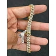 thumbnail image 2 of 8MM Round Lab Created Diamond Cuban Link Men Bracelet 14K Yellow Gold Over 8", 2 of 2