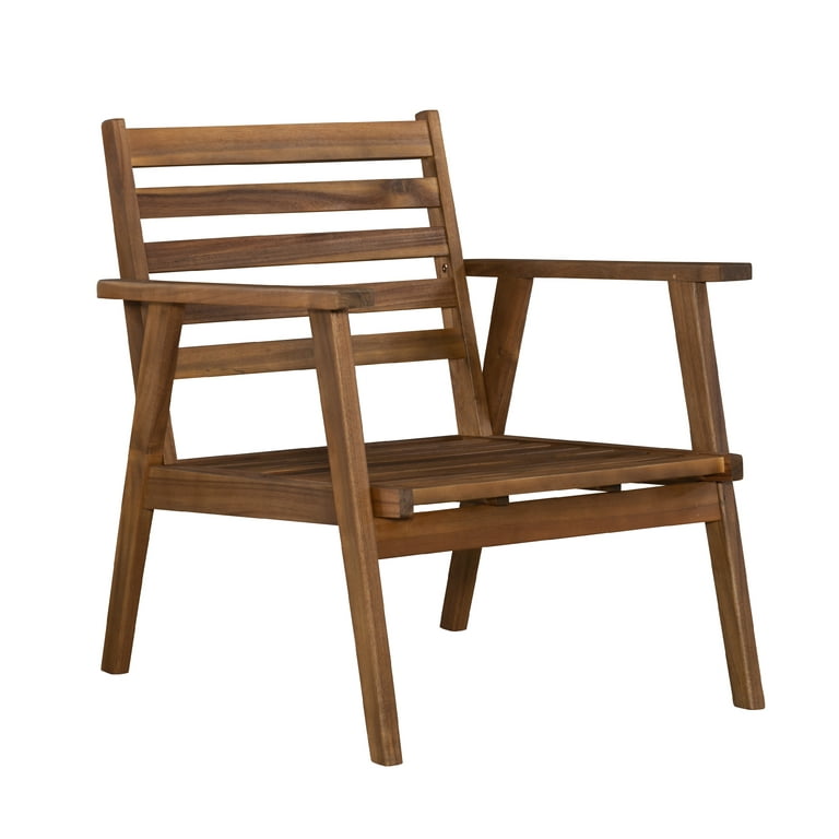 Linon Cole Outdoor Chat 4 Piece Seating Set Brown Finish with