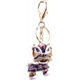 thumbnail image 1 of Chinese Style Keychain Dance Lion Rhinestone Pendant Key Chain Keyring For Car Handbag Charm Creative Gift (purple), 1 of 3