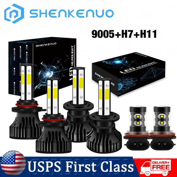 For Mazda CX-7 2007-2012 9005 H7 H11 LED Headlight High Low Beam Fog Light 6pcs Bulbs