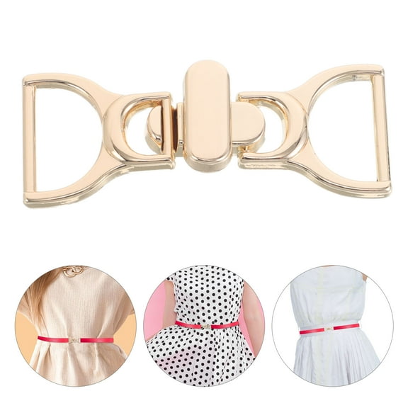 WEUVEB 2PCS Golden Alloy Coat Decoration Fasteners for Women, Coat Clasps for Daily Use and Professional Needs