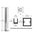 thumbnail image 6 of CRL D990BA24E Brite Anodized 24" End Design Series Partition Post, 6 of 8