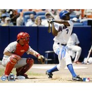 Jose Reyes Hand Signed Mets Home Batting 8 x 10 Photograph