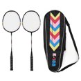 thumbnail image 2 of Badminton Racquets Set, Badminton Rackets Iron Alloy 2Pcs Lightweight  For Gym, 2 of 8