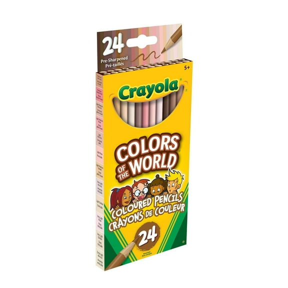 Crayola Colors of the World Skin Tone Coloured Pencils, 24 Count