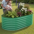 thumbnail image 1 of Jardin Surélevé en Acier Galvanisé Vert – Bac de Plantation Extérieur de 24 Po de Hauteur, Résistant à la Rouille, Résistant aux Intempéries, Assemblage Gratuit avec Outils pour Légumes, Fruits et Fleurs, 180x90x60 cm, 1 of 8