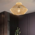 thumbnail image 1 of Lámpara colgante de techo LED de estilo rústico, accesorio de iluminación decorativa, cubierta de luz de ratán para Hotel, sala de té, cocina, porche Fernando Lámpara de techo, 1 of 8