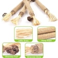 thumbnail image 3 of Cat Toys Silvervine Chew Stick Polygonum Kitty Raffia Grass Cleaning Teeth Stick Natural Catnip Stuff Pet Cat Bite Hemp Rope Toy small 3pcs, 3 of 6