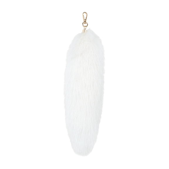 Pendentif Queue en Peluche Faux Porte-Clés Pendentif ry Blanc