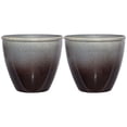 thumbnail image 1 of Suncast Seneca 16 Inch Decorative Resin Flower Planter Pot, Gray/Black (2 Pack), 1 of 2
