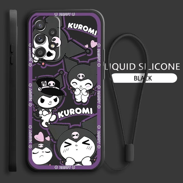 Kuromi Melody dibujos animados para Samsung Galaxy A73 A54 A34 A53 A33 A52 A32 A22 A71 A51 A21S A03S 4G 5G funda de teléfono de cuerda líquida Fundas xuanjing unisex
