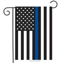 Briarwood Lane Thin Blue Line Police Garden Flag