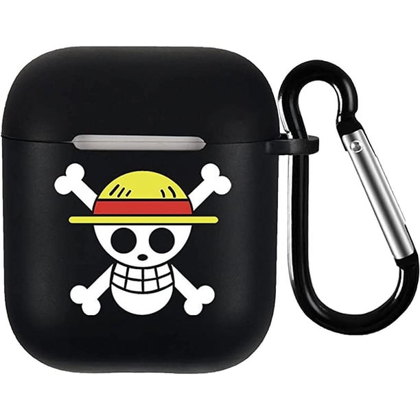 Funda Anime Airpods, funda anime a prueba de golpes, funda para auriculares, bonita funda protectora para Airpods 1st2 accesorios con llavero para hombres, mujeres y fanáticos del anime