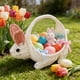 thumbnail image 4 of Cesta de regalo con asa para Pascua, cesta tejida de imitación de ratán, cesta pequeña para flores, cesta para recoger frutas o picnic, cesta de transporte con forma de conejo, cesta de plástico para, 4 of 6