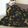 thumbnail image 6 of Vsdgher Christmas Gold Deers1 Ultra-Soft Micro flannel Blanket Throw Blankets for Couch Sofa, Bed (4 sizes)-40"x30", 6 of 7