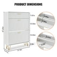 thumbnail image 3 of KFFKFF Armoire à Chaussures avec Trio de Compartiments Basculants, Unité de Rangement pour Chaussures d'Entrée, Solution Indépendante d'Organisation des Chaussures pour Talons Hauts, Bottes et Chaussures de Maison dans le Couloir, Salon, 3 of 9