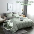 thumbnail image 2 of WARMDERN Light Green Duvet Cover Sets Queen Size 100% Washed Duvet Cover Super Soft Microfiber 3 Pieces Luxury Soft Bedding Sets 1 Duvet Cover 90x90 inches and 2 Pillow Shams, 2 of 8