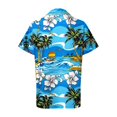 thumbnail image 6 of TTUHYWXI Women's Summer Hawaiian Shirts Floral Short Sleeve Button Down Shirts Hawaii Tropical Beach Tops Outfits (Sky Blue, 5XL), 6 of 6