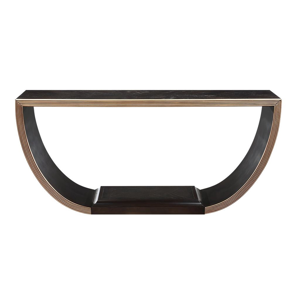 Acme Maceo Console Table Black & Gold