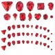 thumbnail image 4 of GOOHOCHY 130 piezas de diamantes de imitación para coser, multiusos, para bricolaje, materiales decorativos de vidrio para bricolaje, 4 of 8