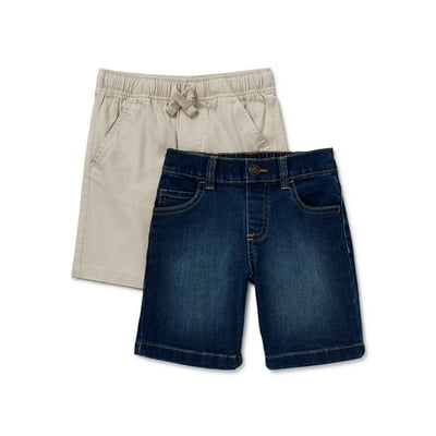 Boys Denim Cargo Shorts, Sizes 4-10, 2-Piece Set Uganda Ubuy