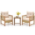 thumbnail image 2 of Costway 3 PCS Patio Furniture Set Outdoor PE Wicker Conversation Bistro Set, 2 of 10