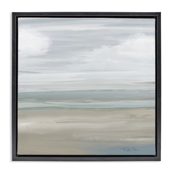 Stupell Industries Another Day Peaceful Landscape Black Framed Floater Canvas Wall Art, design by Robin Maria